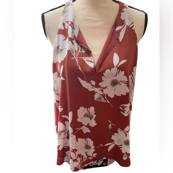 LOFT Tops - LOFT Anne Taylor Woman’s Chiffon top in Burnt Orange Size L, good condition